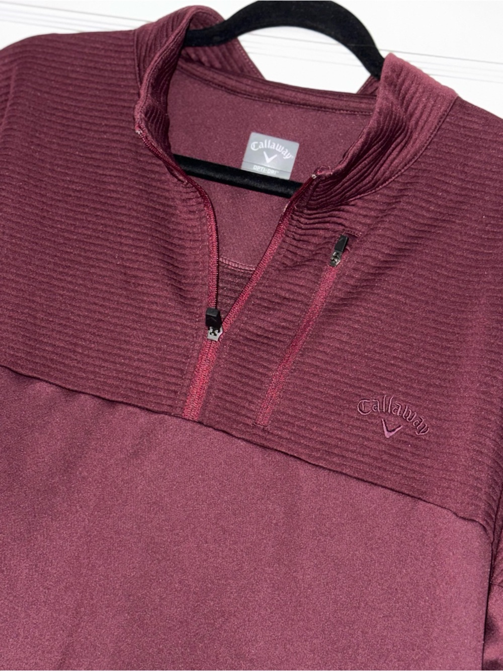 Callaway Men's XXL Half-Zip Sweater - Burgundy